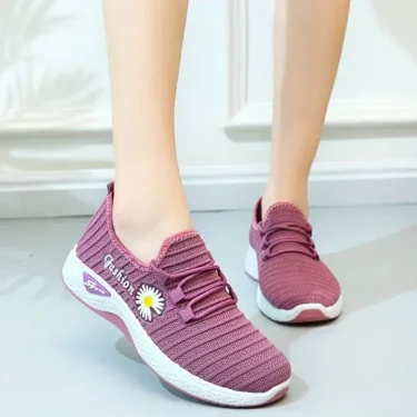 Adult sneakers, women's light running shoes, net shoes, comfortable soft soled sneakers, women's breathable casual single shoes 3