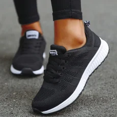 Women's Sneakers 2023 Breathable Trainers Comfortable Sneakers Women Mesh Fabric Lace Up Female Footwear Women Shoes Zapatillas 2