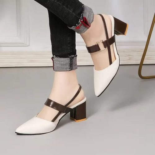 Elegant Women's Sandals Summer Casual Classic Office Chunky Heel Wedding Shoes Women Plus Pumps Shoes