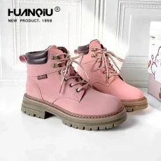 New Women's Pink Doc Martens High Street Trend Designer Ankle Boots Fall Top Women's Shoes Platform Boots 2