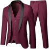 3 pcs set wine red