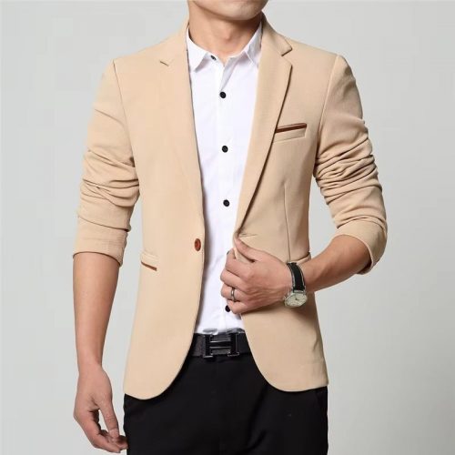 Men Slim fit New Fashion Blazer Suit Jacket Black Blue Red Plus size L to 5XL Male Blazers Mens Coat Wedding Dress