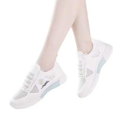 Women Casual Shoes Fashion Breathable Walking Mesh Flat Shoes Sneakers Women Gym Vulcanized Shoes White Female Footwear 6