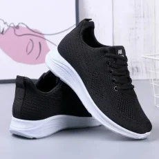 Women's Walking Shoes Lightweight Breathable Flying Woven Mesh Upper Ladies Tennis Shoes Workout Footwear Non-Slip Sneakers 3