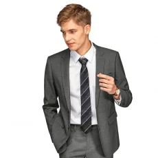 Mens Suits (Blazer+ Pants) Fashion Business Casual Slim-fit Formal Dress Banquet Work English Style Evening Dress Solid Color 5