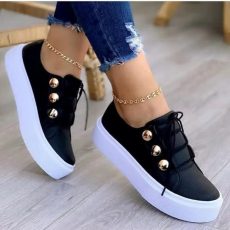 Women Flat New Fashion High Quality Casual Shoes Comfortable Outdoor Sports Platform Plus Size Round Head Shoes