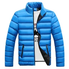 New Winter jacket Long sleeve cotton-padded zipper men's stand-up collar plus size cotton 4