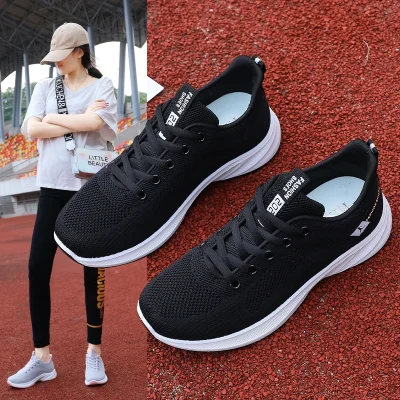 Female Summer Mesh Surface Breathable Flying Weaving Student Women Shoes Casual Sports Running Shoe Woman Sneakers New Lady 6