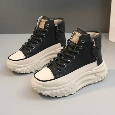 Fashion High Top Ankle Boots for Women New Comfortable Platform Sneakers Designer Brand Outdoor Casual Shoes Tenis De Mujer 3