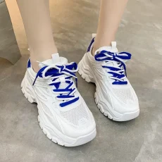 Dad's Shoes for Women New Mesh Breathable Thick Sole Height Increasing Casual Sports Women's Shoes Zapatillas De Deporte 5