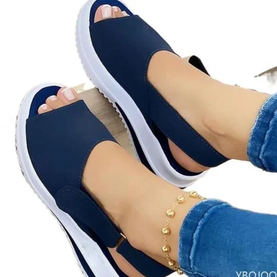 Women Shoes Summer Breathable Wedges Sneakers Shoes Women Plus Size Shoes Women Trainers Flat Vulcanize Shoes Sport Sandals 5