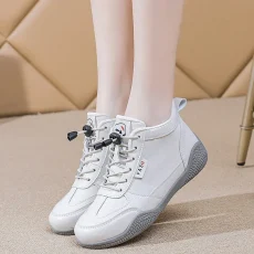 Women's Sneakers New Fashion Round Toe Lace Up Flat Casual Shoes for Women Outdoor Soft Sole Female Walking Shoes 3