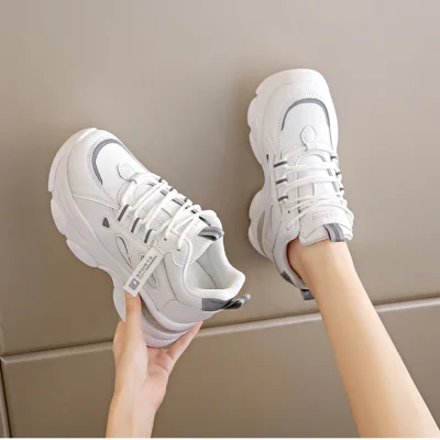 Thick Soled Breathable Women's Shoes Autumn Winter New Casual Sports Interior Height Increasing Versatile Vulcanized Shoes 3