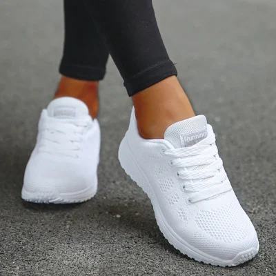 Women's Sneakers 2023 Breathable Trainers Comfortable Sneakers Women Mesh Fabric Lace Up Female Footwear Women Shoes Zapatillas 4