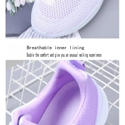 Women's Walking Shoes Lightweight Breathable Flying Woven Mesh Upper Ladies Tennis Shoes Workout Footwear Non-Slip Sneakers 6