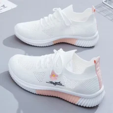 Women Casual Shoes Fashion Breathable Walking Mesh Flat Shoes Sneakers Women Gym Vulcanized Shoes White Female Footwear 1