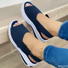 Women Shoes Summer Breathable Wedges Sneakers Shoes Women Plus Size Shoes Women Trainers Flat Vulcanize Shoes Sport Sandals 3