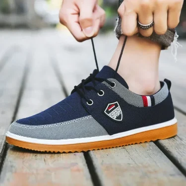 Men's casual shoes Vulcanized Work loafers Mesh Lightweight Man sports shoes Canvas Shoes for Men zapatos para hombres2024 4