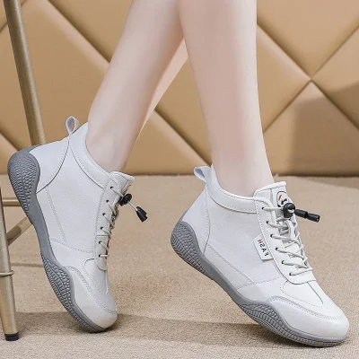 Women's Sneakers New Fashion Round Toe Lace Up Flat Casual Shoes for Women Outdoor Soft Sole Female Walking Shoes 5