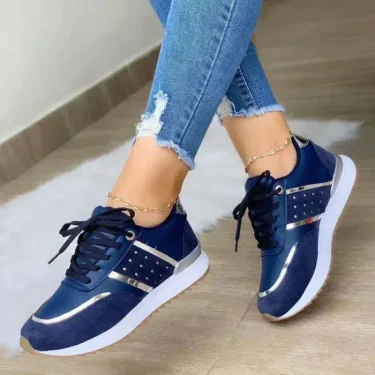 Women Wedges Sneakers Lace Up Breathable Sports Shoes Casual Platform Shoes Female Footwear Ladies Designer Shoes Zapatos Mujer 4