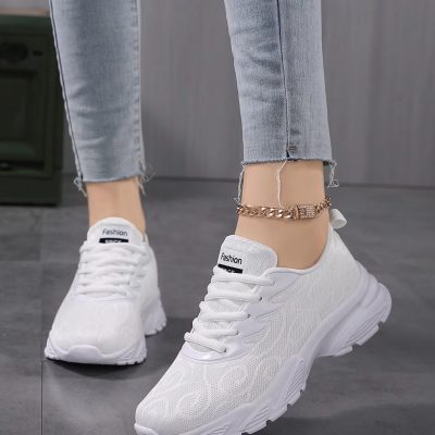 Spring Autumn Mesh Casual Shoes for women Breathable full White sneakers Woman soft soled running shoes Leisure Sports Footwear