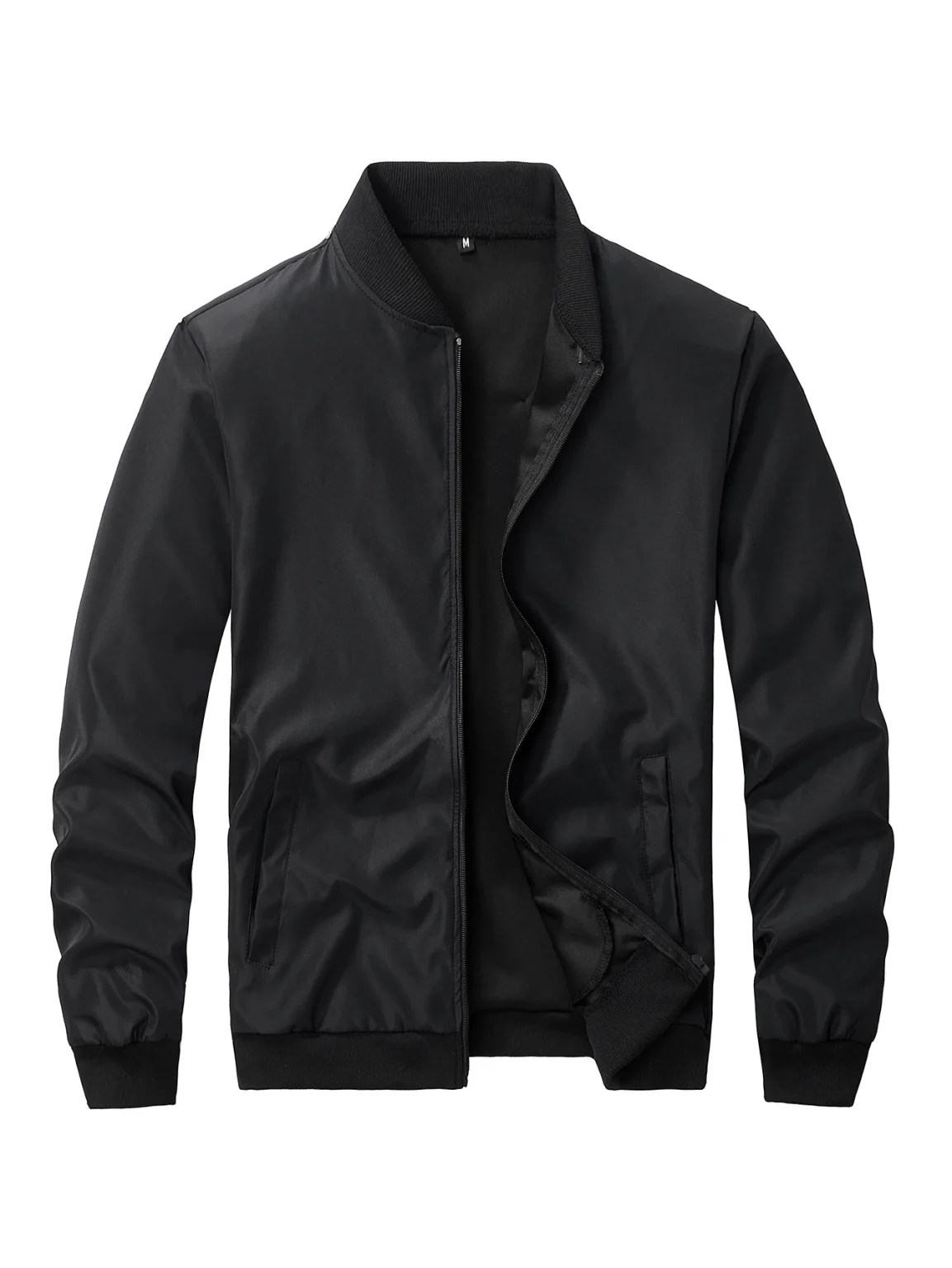 Baseball Collar Short Loose Solid Color Jacket Men's Business Casual Thin Coat Trend 3