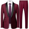 2 pcs set wine red