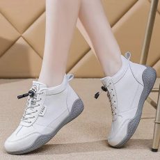 Women's Sneakers New Fashion Round Toe Lace Up Flat Casual Shoes for Women Outdoor Soft Sole Female Walking Shoes