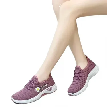Adult sneakers, women's light running shoes, net shoes, comfortable soft soled sneakers, women's breathable casual single shoes 5