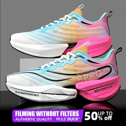 Speciality Carbon Plate Sports Running Shoes Marathon Air Cushion Men Breathable Lightweight Women Comfortable Nonskid Sneakers