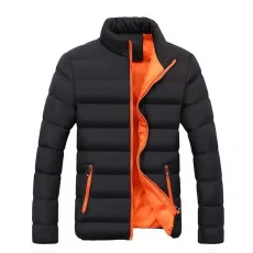 New Winter jacket Long sleeve cotton-padded zipper men's stand-up collar plus size cotton 2