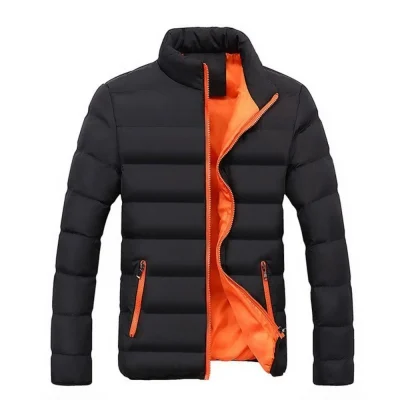 New Winter jacket Long sleeve cotton-padded zipper men's stand-up collar plus size cotton 2