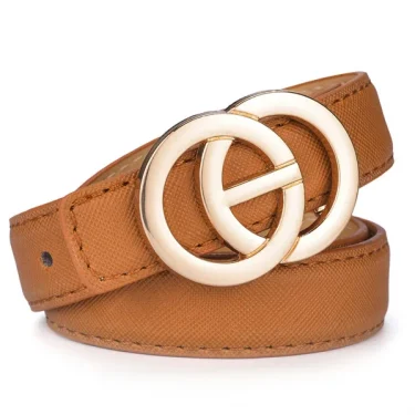 New Fashion Children's Belts Smooth Metal Buckle Crocodile Pattern Waistband Boys Girls Luxury Designer High Quality Jeans Belt 25