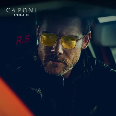 CAPONI Day Night Vision Sunglasses For Men Photochromic Brown Driving Yellow Sun Glasses Original Design UV400 Eyewear BSYS23031 4
