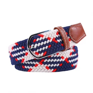 107cm 120cm 130cm Unisex Casual Knitted Pin Buckle Jeans Belt Woven Canvas Elastic Expandable Stretch Belts for Women Men Girdle 4