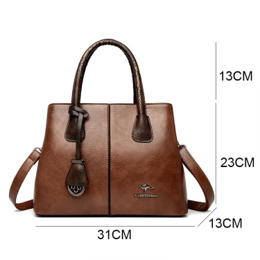 3 layers Large capacity Womens Bag Casual Tote Bag Leather Shoulder Bags Luxury Handbags Women Bags Designer Women Crossbody bag 2