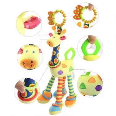 Giraffe Plush Toys Photography Accessories Teether Toys Car Bells Bed Bells Multifunctional Early Learning Giraffe Toys 6