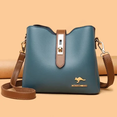 Luxury PU Leather Handbag Fashion Designer Pure Color Simple Women's Shoulder Bag Large-Capacity Casual Diagonal Woman Tote Bags 1
