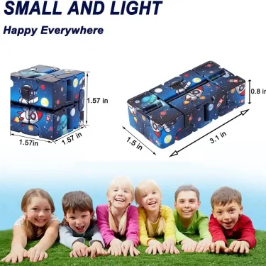 Infinity Magic Cube Starry Sky Square Puzzle Toys Four Corner Maze Toys Children Adult Decompression Relaxing Hand-Held for ADD 5