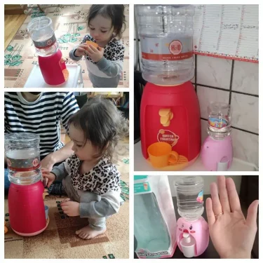 Montessori method educational water dispenser Mini drinking fountain for children Simulation device kitchen toy For Kids 3