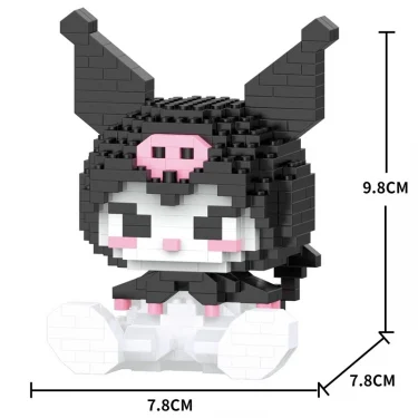 Sanrio Anime Hello Kitty My Melody Cinnamoroll Pompompurin Kuromi Friends Building Blocks Bricks Girl Children Kid Toy Gift Set 2