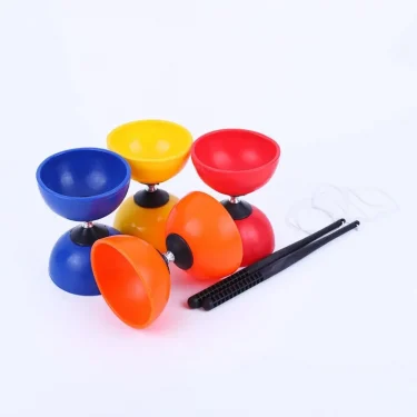 Sensory Training Equipment Leather Chinese Diabolo Soft Thicken Chinese Yo-yo Bowl Shape Diabolo Toy Outdoor 2