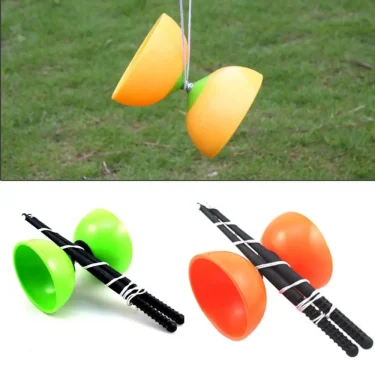 Sensory Training Equipment Leather Chinese Diabolo Soft Thicken Chinese Yo-yo Bowl Shape Diabolo Toy Outdoor 4