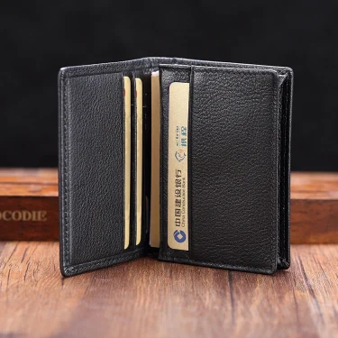 Luxury Fashion Genuine Leather card Wallets men credit card holders women card&ID holder male organizer Business card holder 4