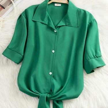 New Womens Tops Fashion Women Summer Chiffon Blouse Short Sleeve Casual Shirt White Ropa Mujer Blusas Feminino 1