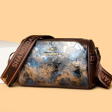 Designer Luxury Handbags Vintage Soft Leather Tote Bags For Women Multi Pocket Shoulder Messenger Bags High quality Shoulder Bag 1