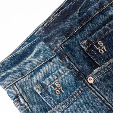 SIMWOOD Autumn New loose Straight 13.5oz Fabric Washed Vintage Jeans Men Classical Plus Size Denim Trousers 6