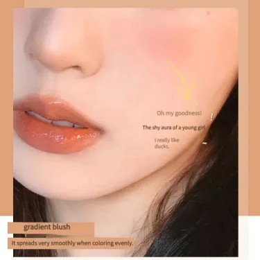 Dual Gradient Blush Highlights Natural Nude Makeup Brightening Cheek Purple Blue Female Niche Brand 2024 New 6