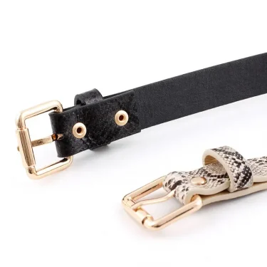 105x2.3cm High Quality lady Retro Pu Leather Snake skin texture Waist Belt Women Jeans、 dresses clothing paired with fine belt 4