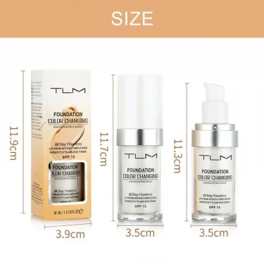 TLM Foundation Magic Color Changing Foundation Liquid Soft Matte Long Lasting Hydrating Makeup Base maquiagem 5